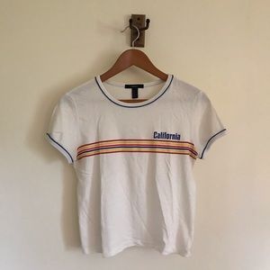 Striped California ringer tee